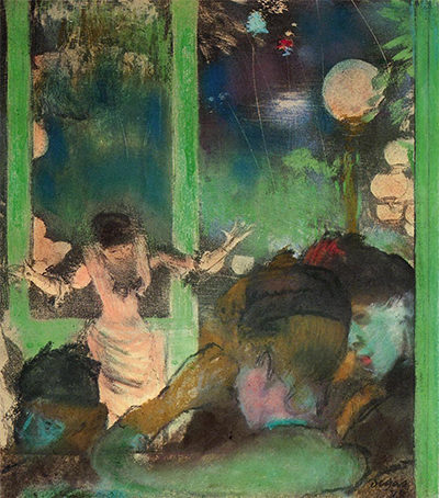 At The Cafe des Ambassadeurs Edgar Degas